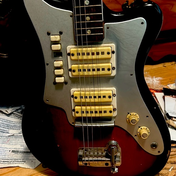Vintage Japanese rare 4 pick up 6 switch guitar. Valued at $800. - Picture 2 of 6